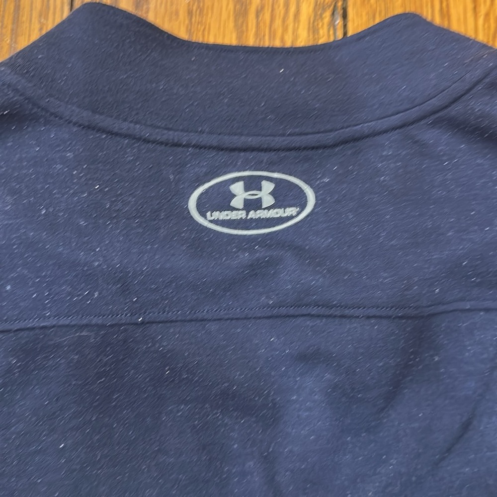 UNDER ARMOUR MENS NAVY AND GRAY COLD GEAR LOOSE FIT QUARTER ZIP SIZE XXL - Picture 6 of 8